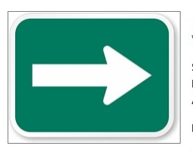 Photo Luminescent Right Arrow Signage