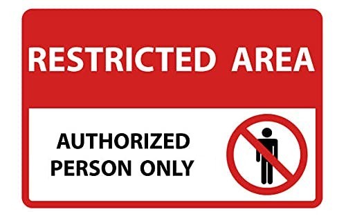 KTI Photo Luminescent Prohibition Signages Restricted Area