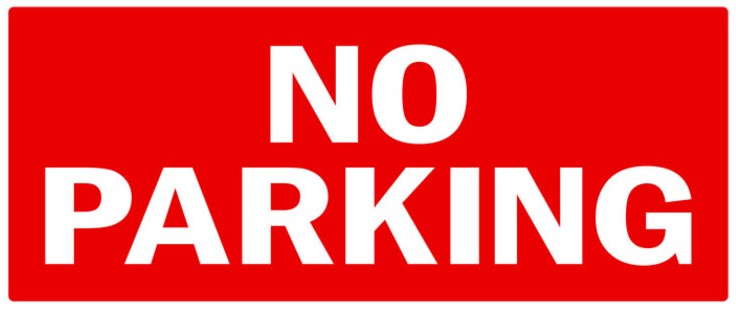 Foam Sheet Signages No Parking Size 300*150