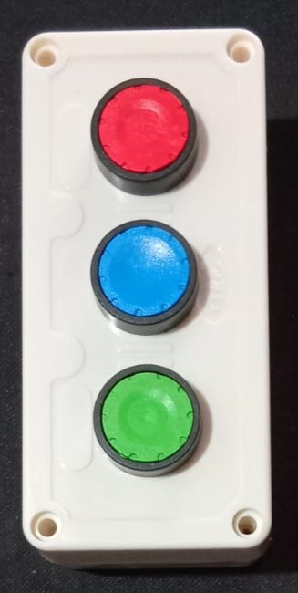 Push Button 3 Switch Set Green, Blue, Red Normally Open