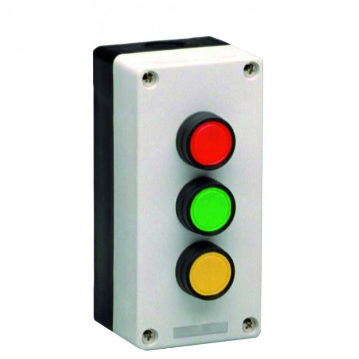 Push Button 3 Switch Set Green, Yellow, Red Normally Open